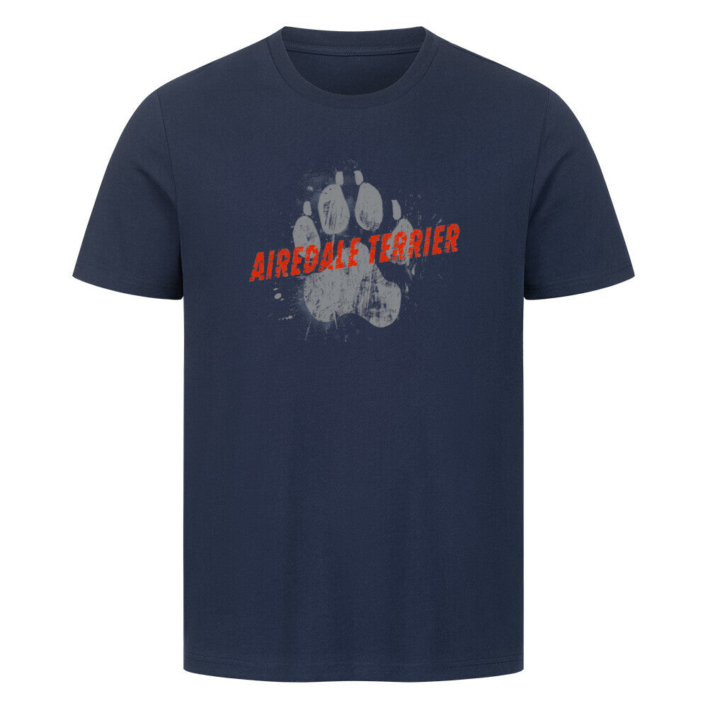 Premium T-Shirt "Airedale Terrier - PAW" French Navy – hunde-shirt.de