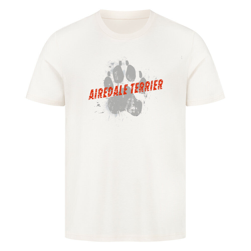 Premium T-Shirt "Airedale Terrier - PAW" Natural Raw – hunde-shirt.de