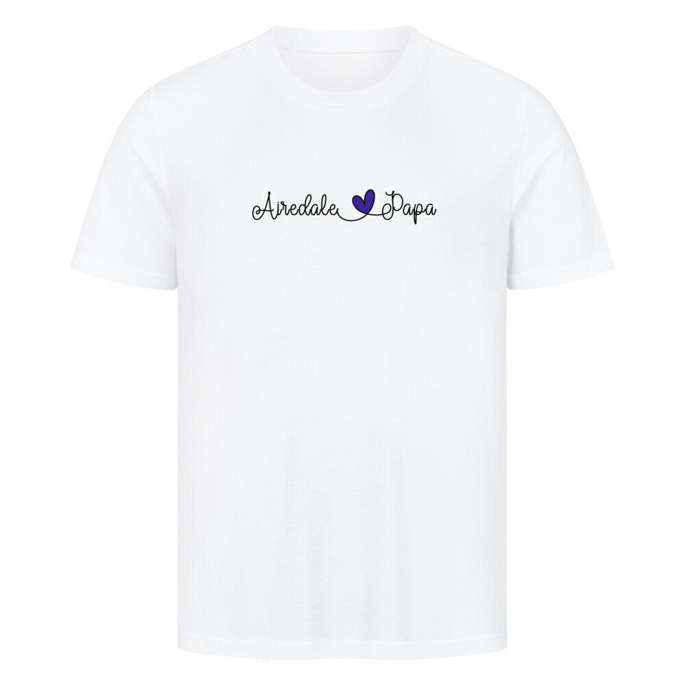 Premium T-Shirt "Airedale Terrier - Papa" Weiß – hunde-shirt.de
