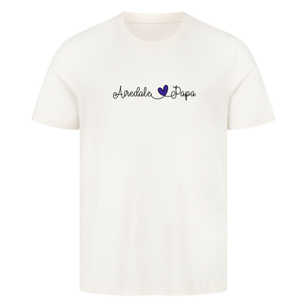 Premium T-Shirt "Airedale Terrier - Papa" Natural Raw – hunde-shirt.de