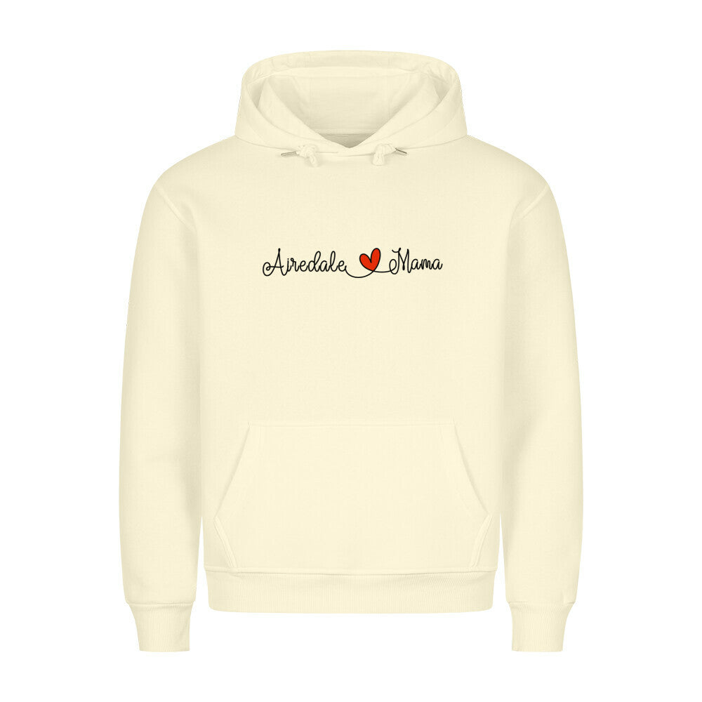 Premium Hoodie "Airedale Terrier - Mama" Beige – hunde-shirt.de