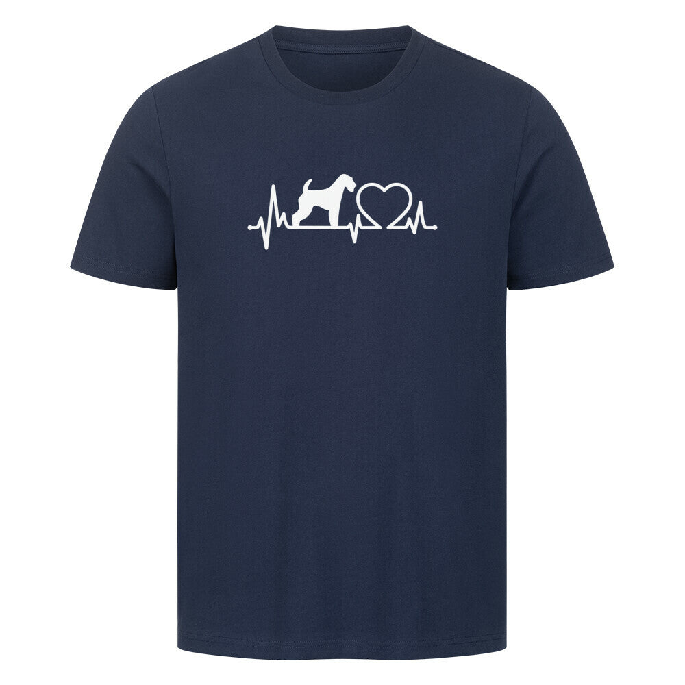 Premium T-Shirt "Airedale Terrier - Heartbeat" French Navy – hunde-shirt.de