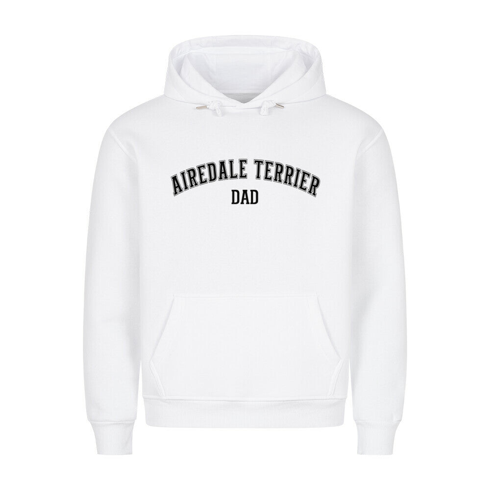 Premium Hoodie "Airedale Terrier - DAD" Weiß – hunde-shirt.de