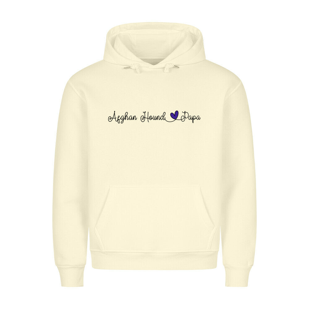 Premium Hoodie "Afghanischer Windhund - Papa" Beige – hunde-shirt.de