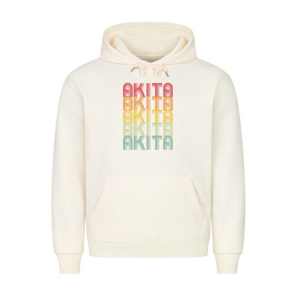 Premium Hoodie "Akita Inu - RETRO" Beige – hunde-shirt.de