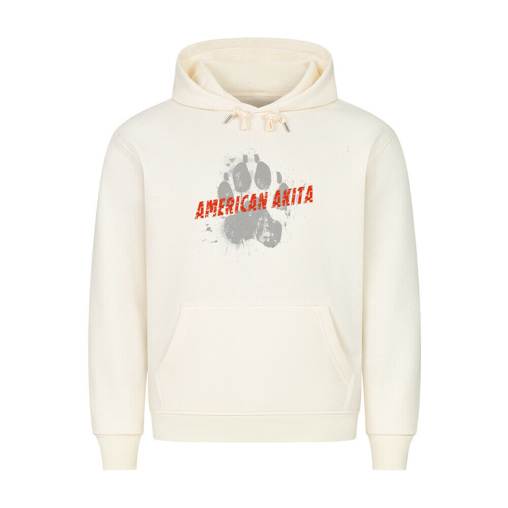 Premium Hoodie "American Akita - PAW" Beige – hunde-shirt.de