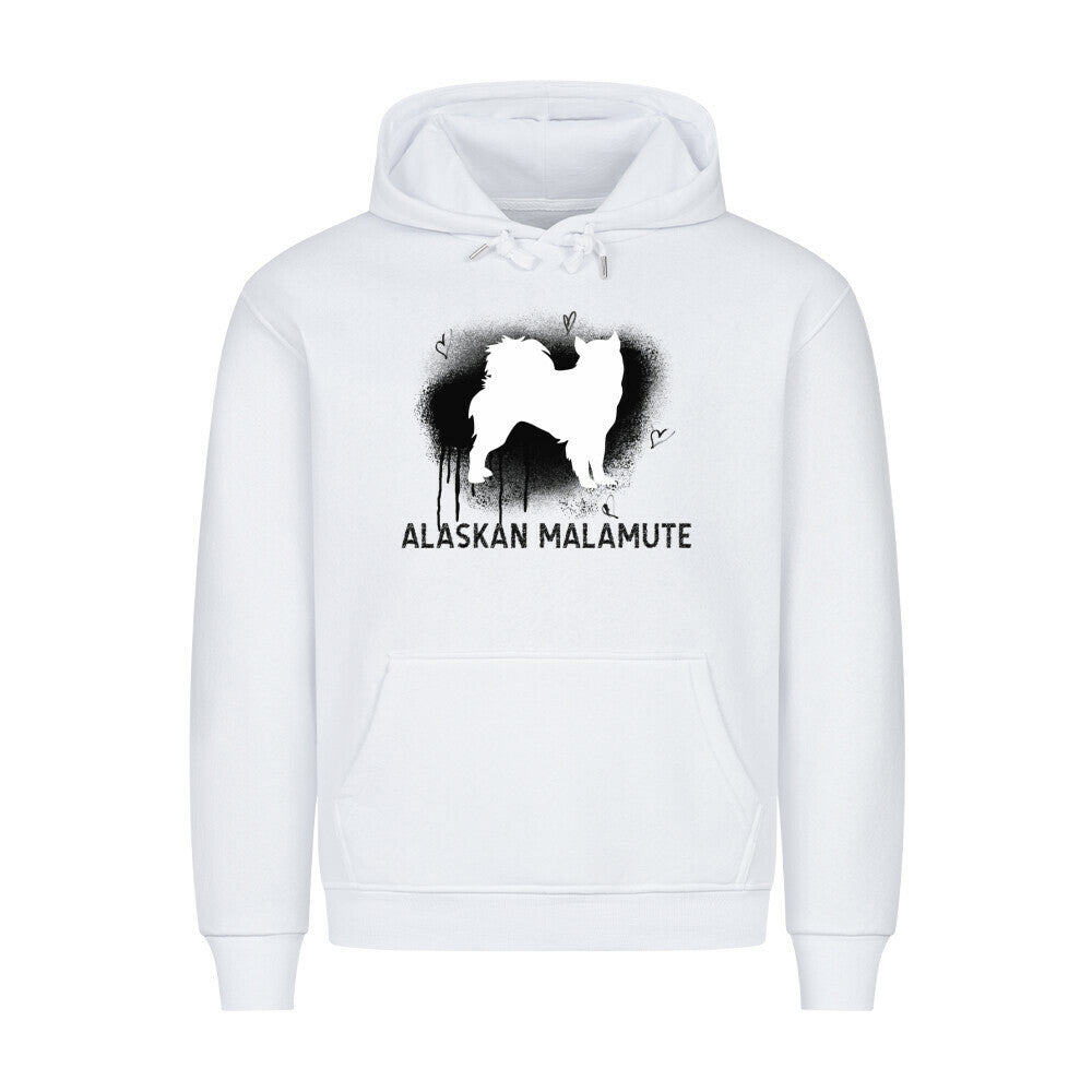 Premium Hoodie "Alaskan Malamute - Brush" Weiß – hunde-shirt.de
