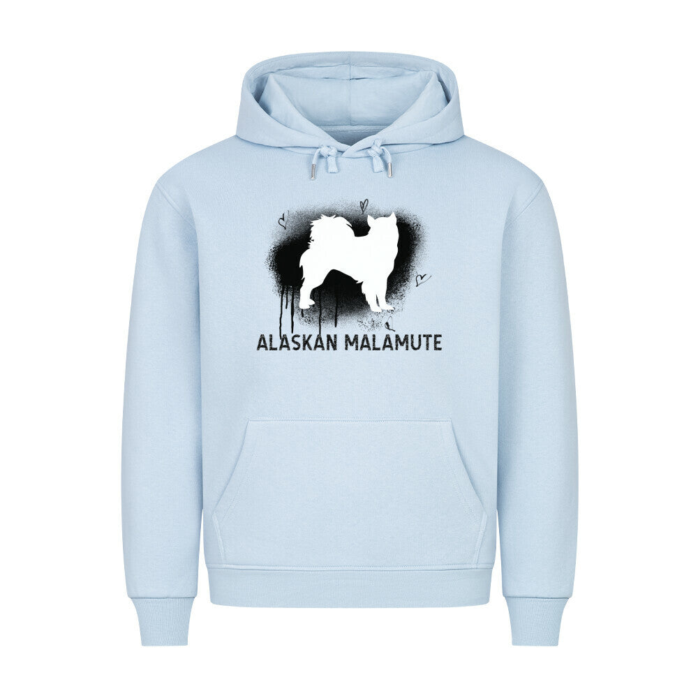 Premium Hoodie "Alaskan Malamute - Brush" Babyblau – hunde-shirt.de