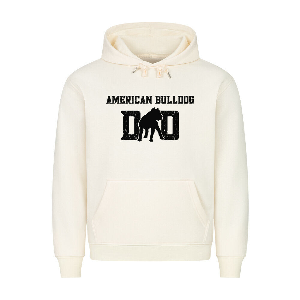 Premium Hoodie "American Bulldog - Dad" Beige – hunde-shirt.de