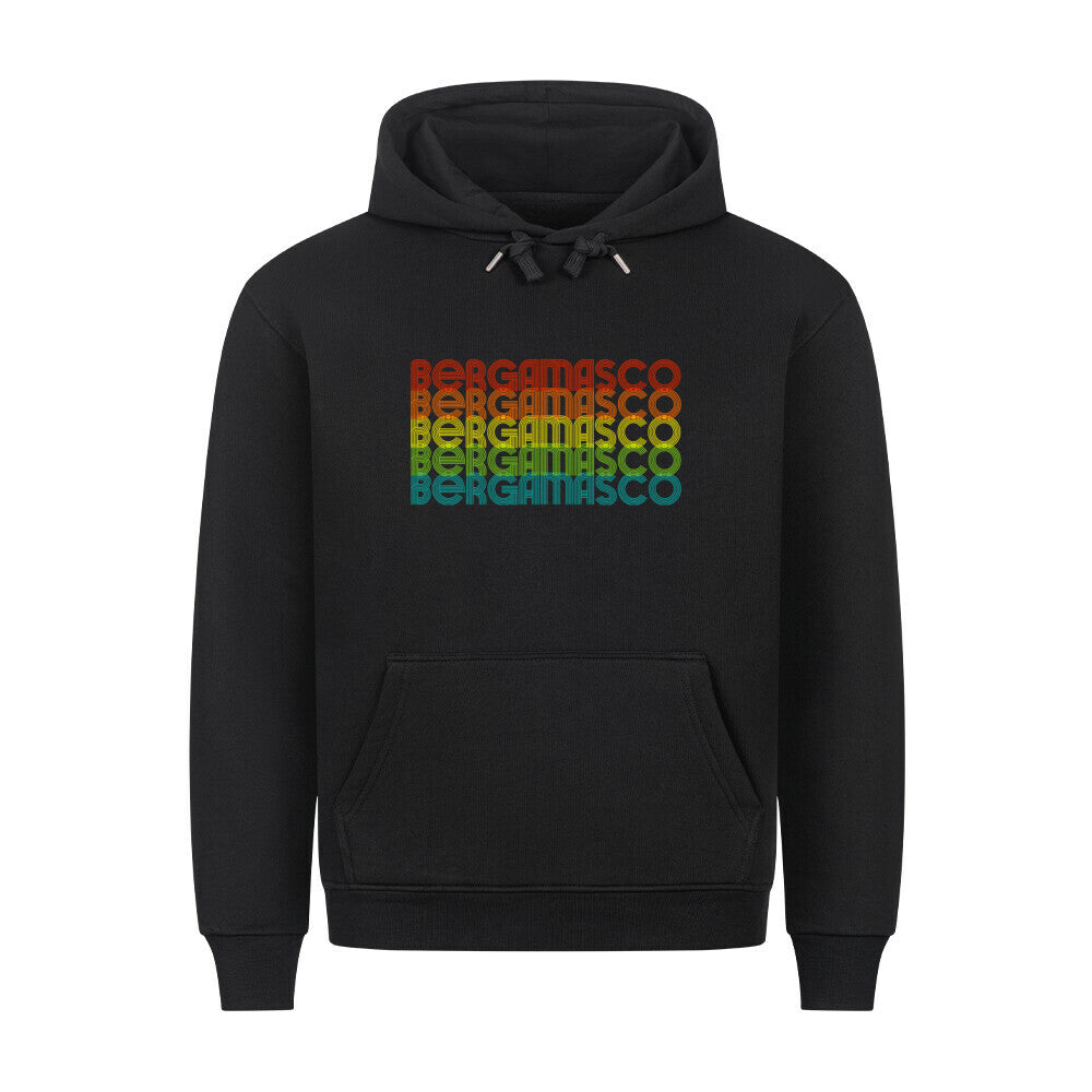 Premium Hoodie "Bergamasco - RETRO" Schwarz – hunde-shirt.de