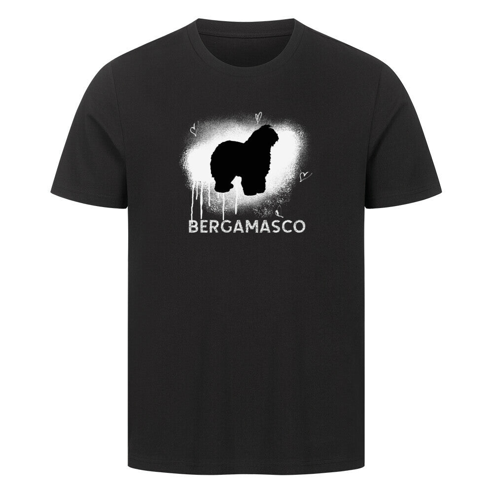 Premium T-Shirt "Bergamasco - Brush" Schwarz – hunde-shirt.de