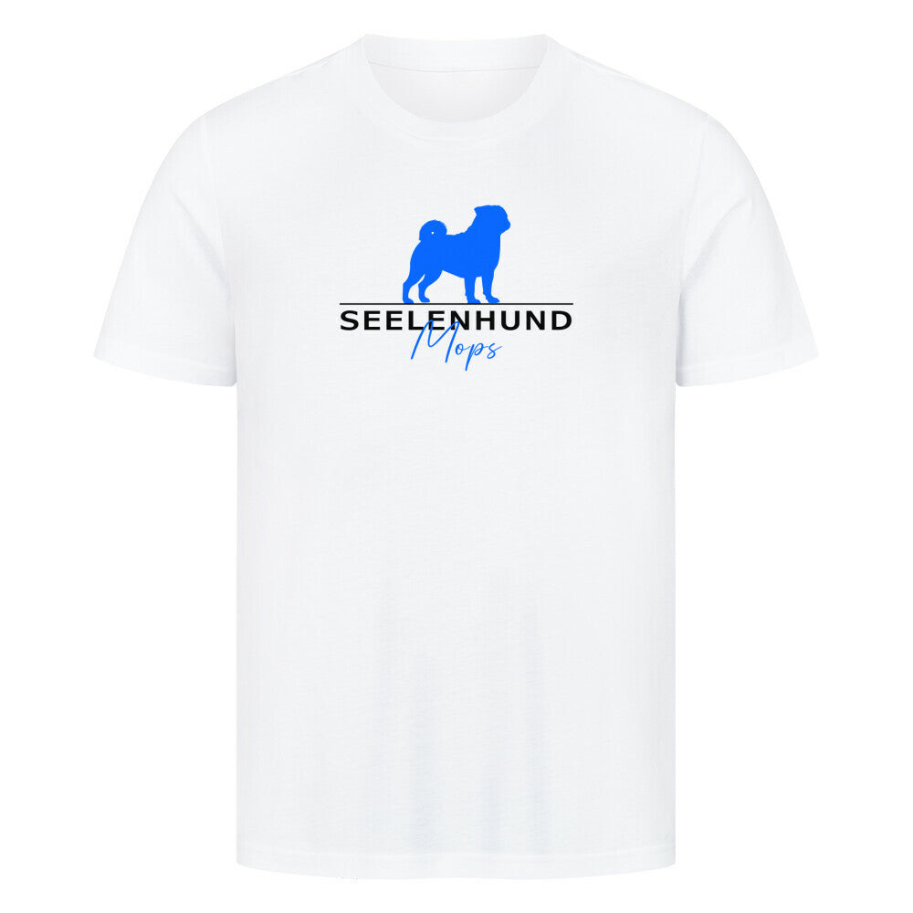 Premium T-Shirt "Mops - Seelenhund" Weiß – hunde-shirt.de