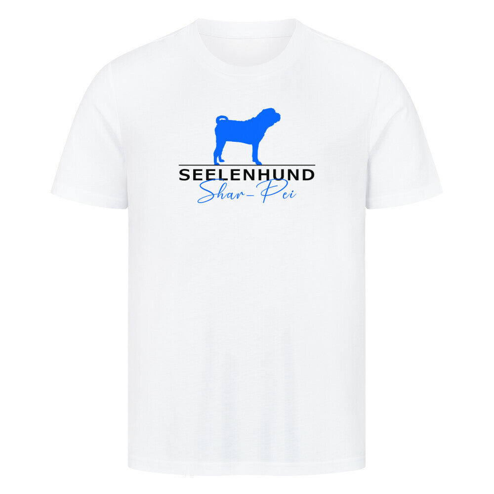 Premium T-Shirt "Shar Pei - Seelenhund" Weiß – hunde-shirt.de