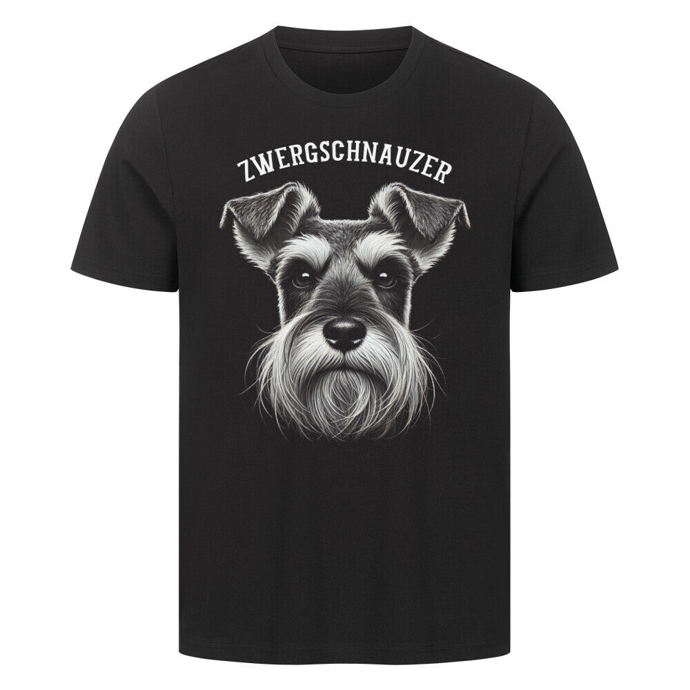 Premium T-Shirt "Zwergschnauzer - Pure" Schwarz – hunde-shirt.de