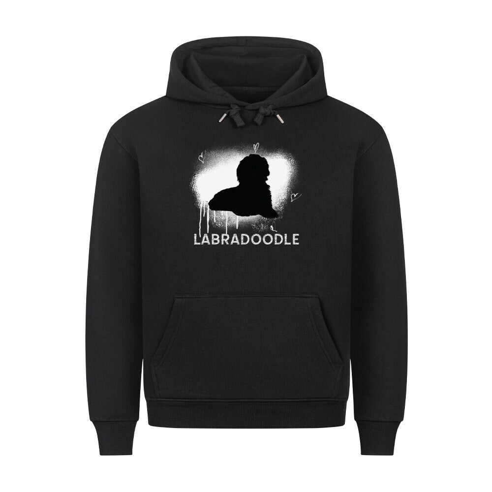 Premium Hoodie "Labradoodle - Brush" Schwarz – hunde-shirt.de