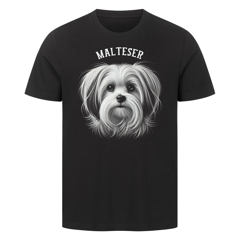 Premium T-Shirt "Malteser - Pure" Schwarz – hunde-shirt.de