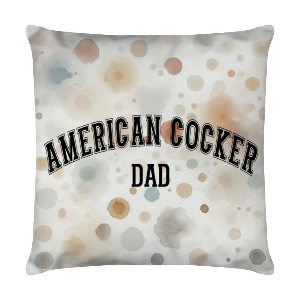 Kissen "American Cocker - DAD" Weiß – hunde-shirt.de