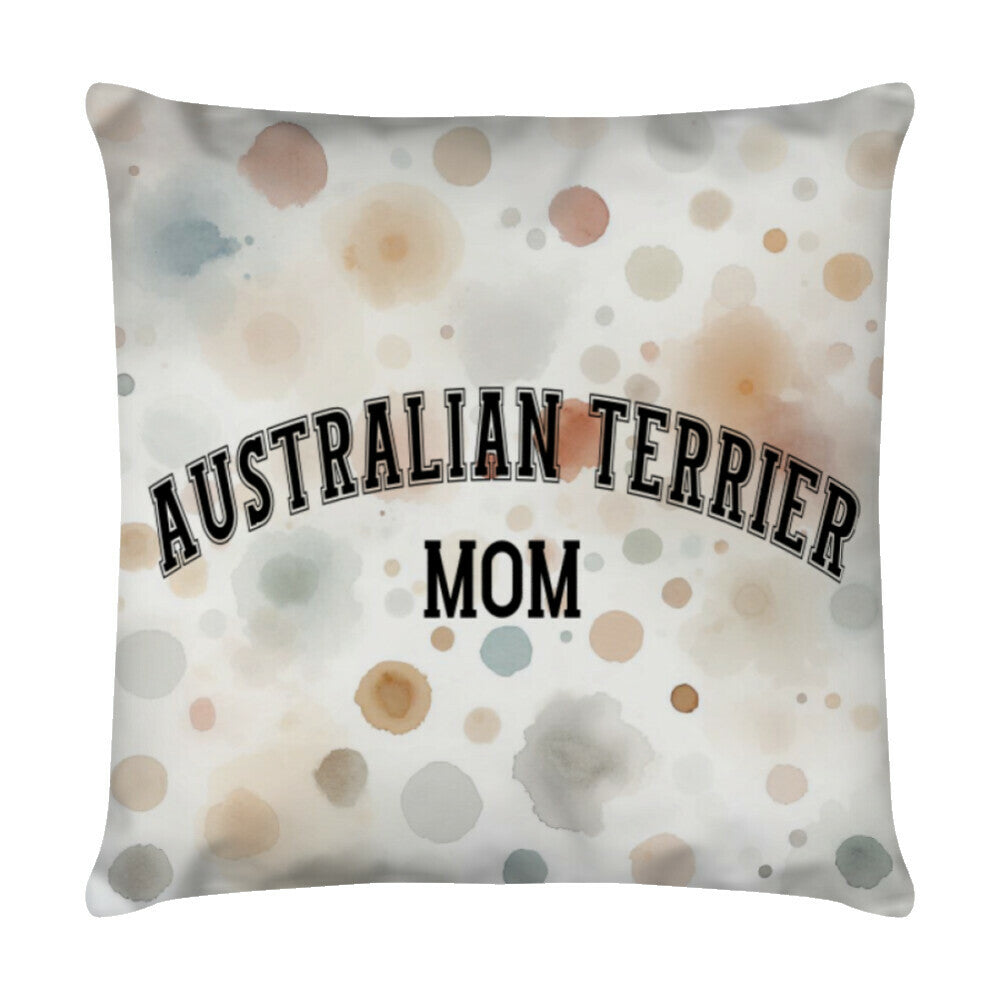 Kissen "Australian Terrier - MOM" Weiß – hunde-shirt.de