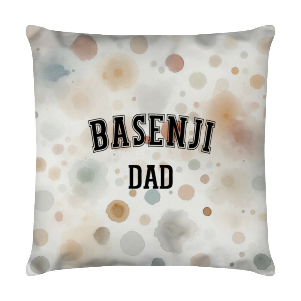 Kissen "Basenji - DAD" Weiß – hunde-shirt.de