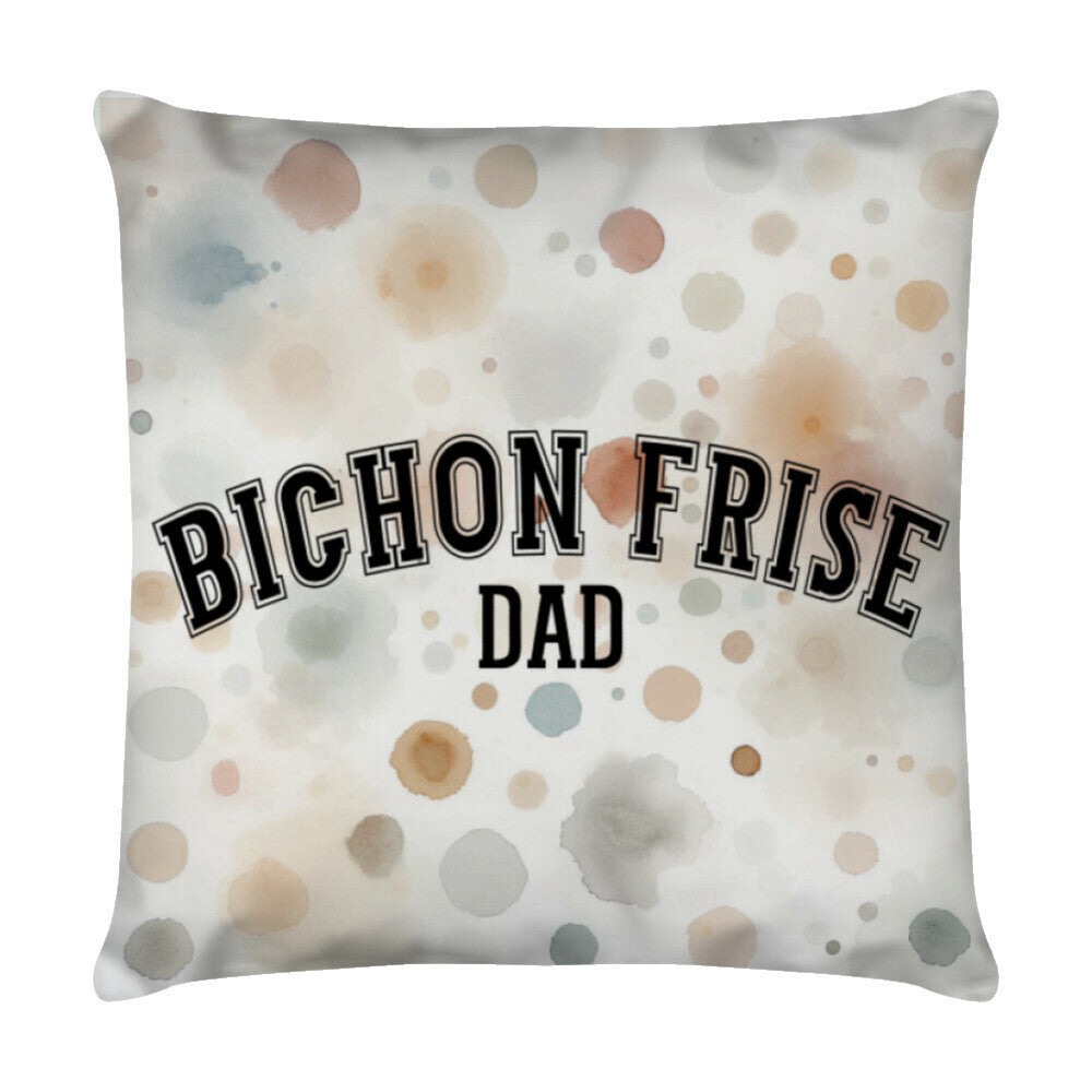 Kissen "Bichon Frisé - DAD" Weiß – hunde-shirt.de