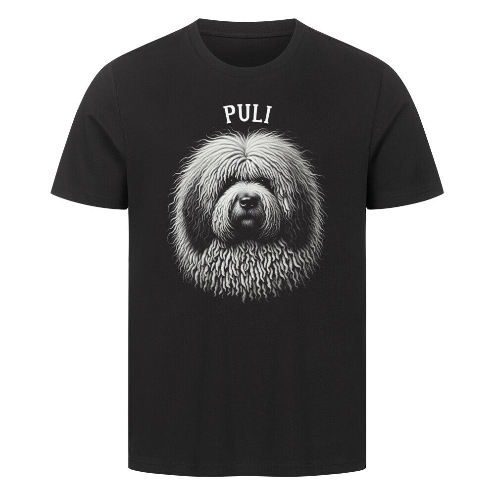 Premium T-Shirt "Puli - Pure" Schwarz – hunde-shirt.de