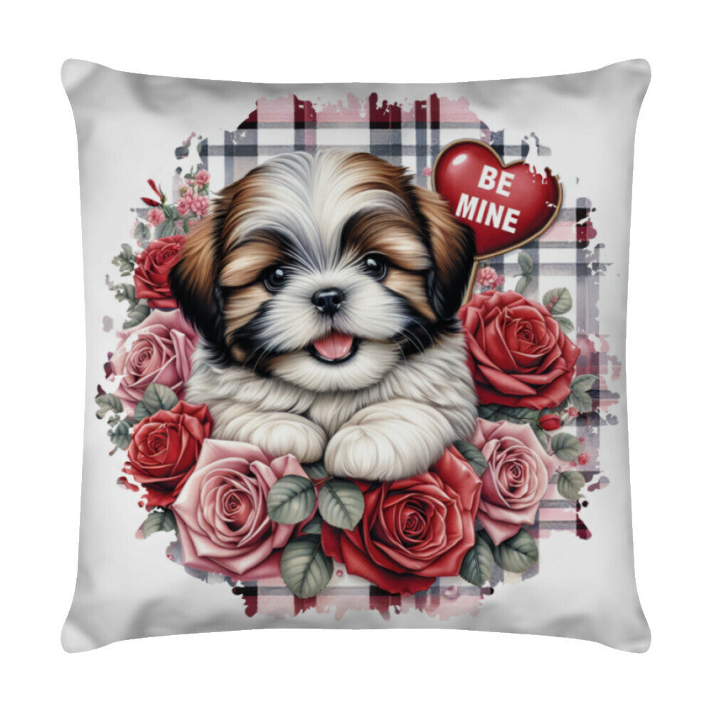 Kissen "Biewer Terrier - Be mine" Weiß – hunde-shirt.de