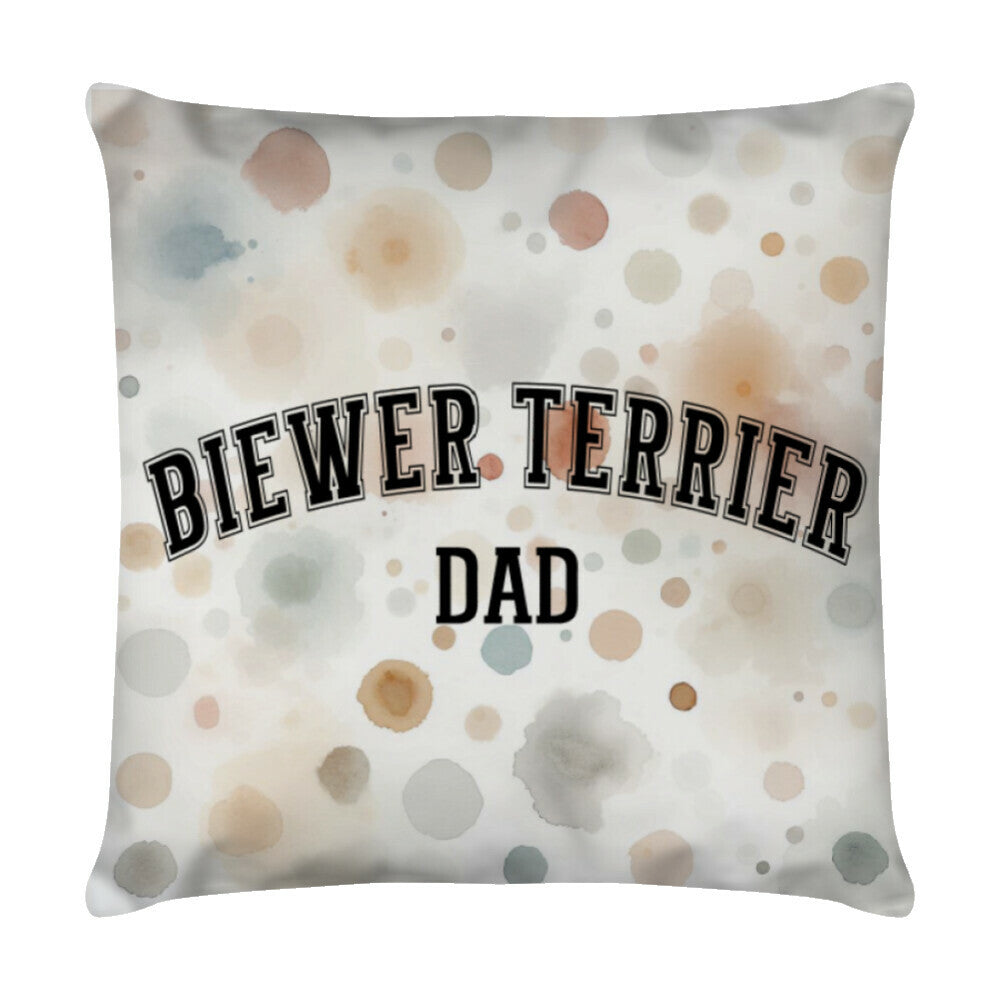 Kissen "Biewer Terrier - DAD" Weiß – hunde-shirt.de