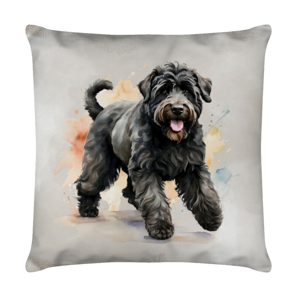 Kissen "Black Russian - Run" Weiß – hunde-shirt.de