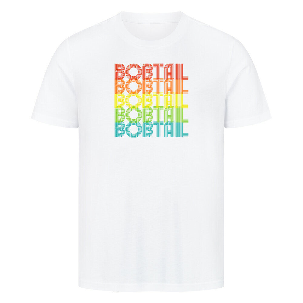 Premium T-Shirt "Bobtail - RETRO" Weiß – hunde-shirt.de