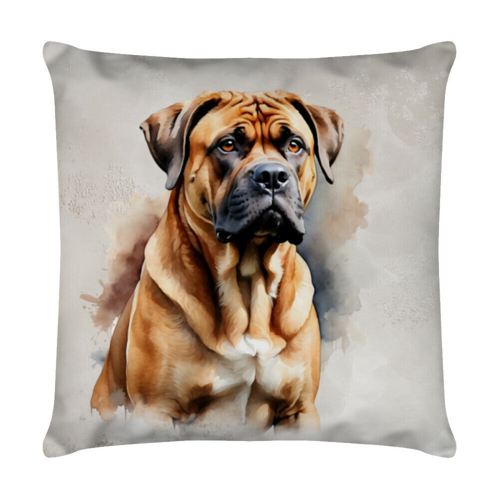 Kissen "Boerboel - Blick II" Weiß – hunde-shirt.de