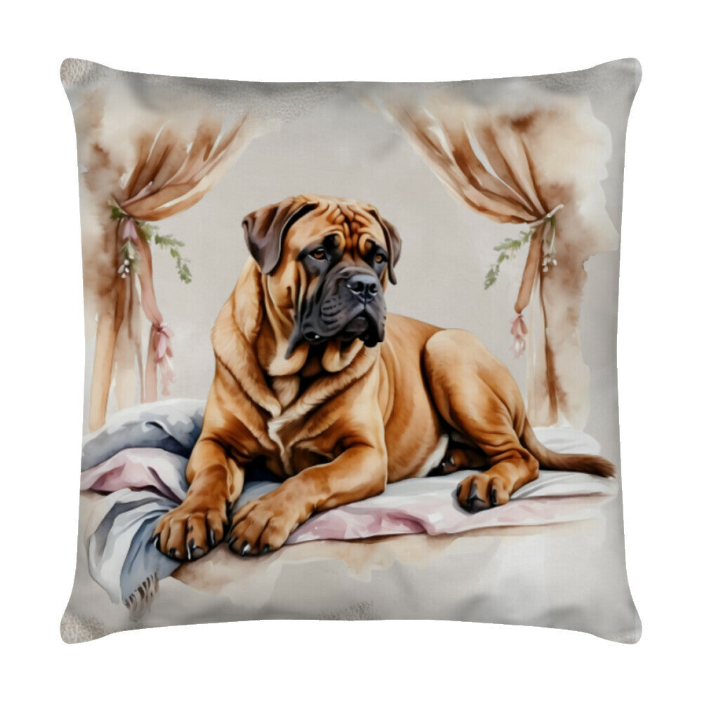 Kissen "Boerboel - Relax" Weiß – hunde-shirt.de