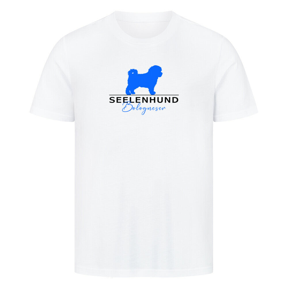 Premium T-Shirt "Bologneser- Seelenhund" Weiß – hunde-shirt.de