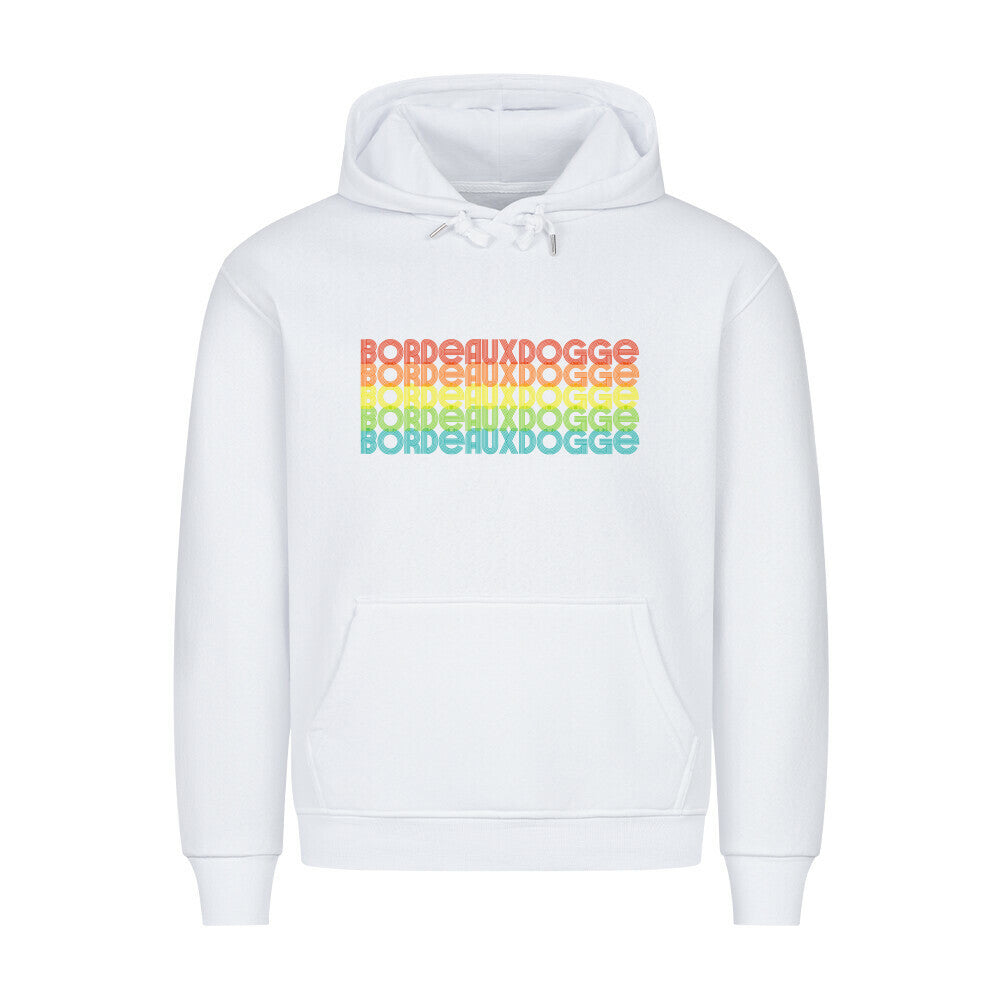 Premium Hoodie "Bordeauxdogge- RETRO" Weiß – hunde-shirt.de
