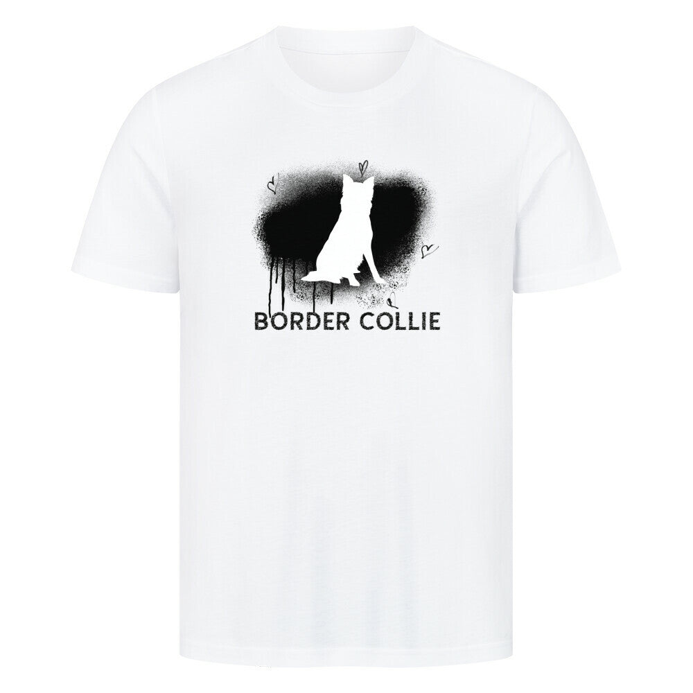 Premium T-Shirt "Border Collie - Brush II" Weiß – hunde-shirt.de