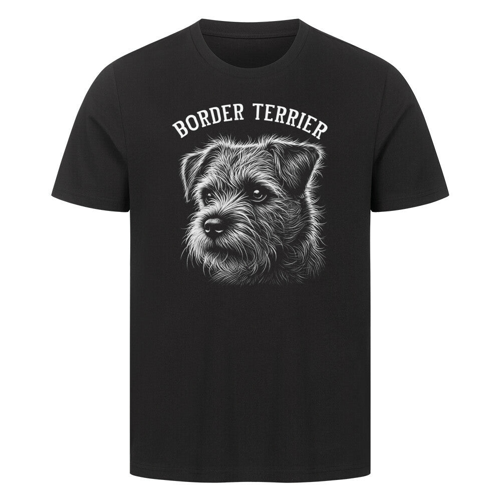 Premium T-Shirt "Border Terrier - Pure" Schwarz – hunde-shirt.de