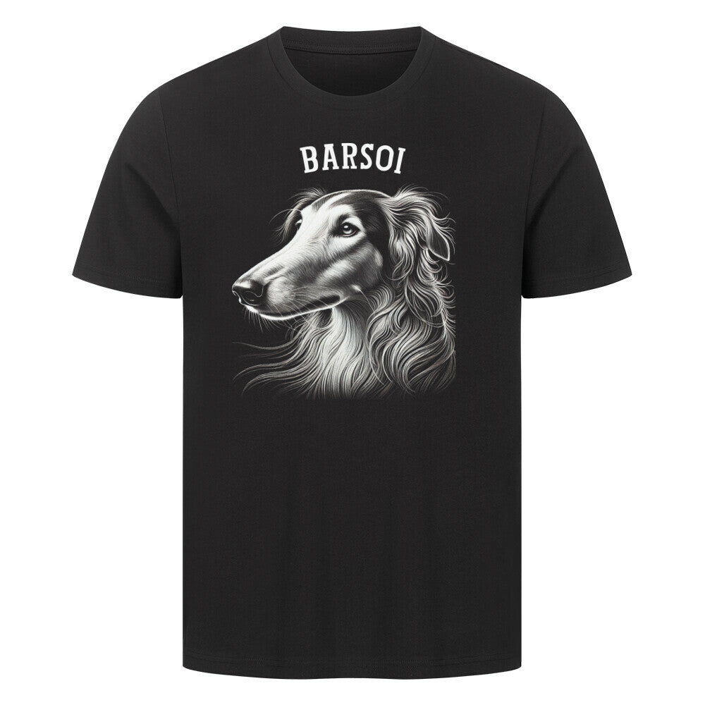Premium T-Shirt "Barsoi - Pure" Schwarz – hunde-shirt.de