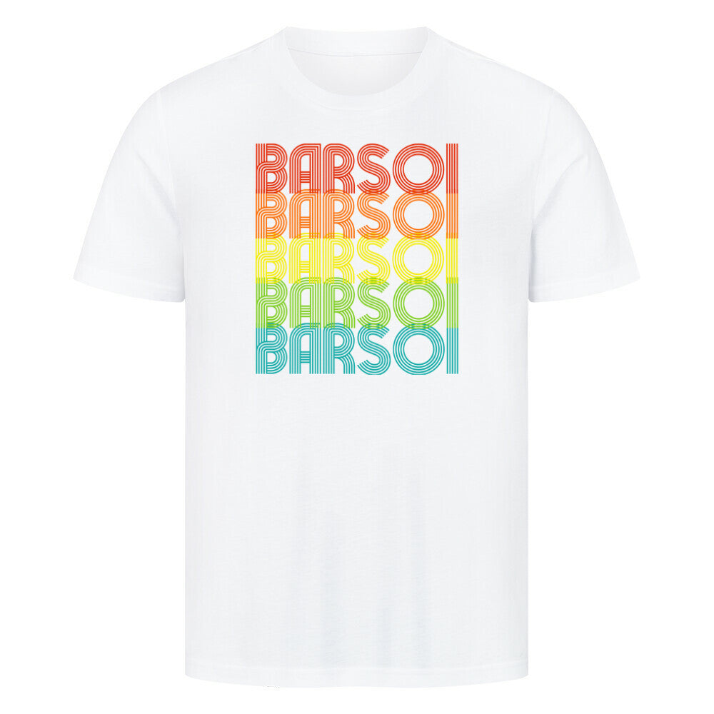 Premium T-Shirt "Barsoi - RETRO" Weiß – hunde-shirt.de