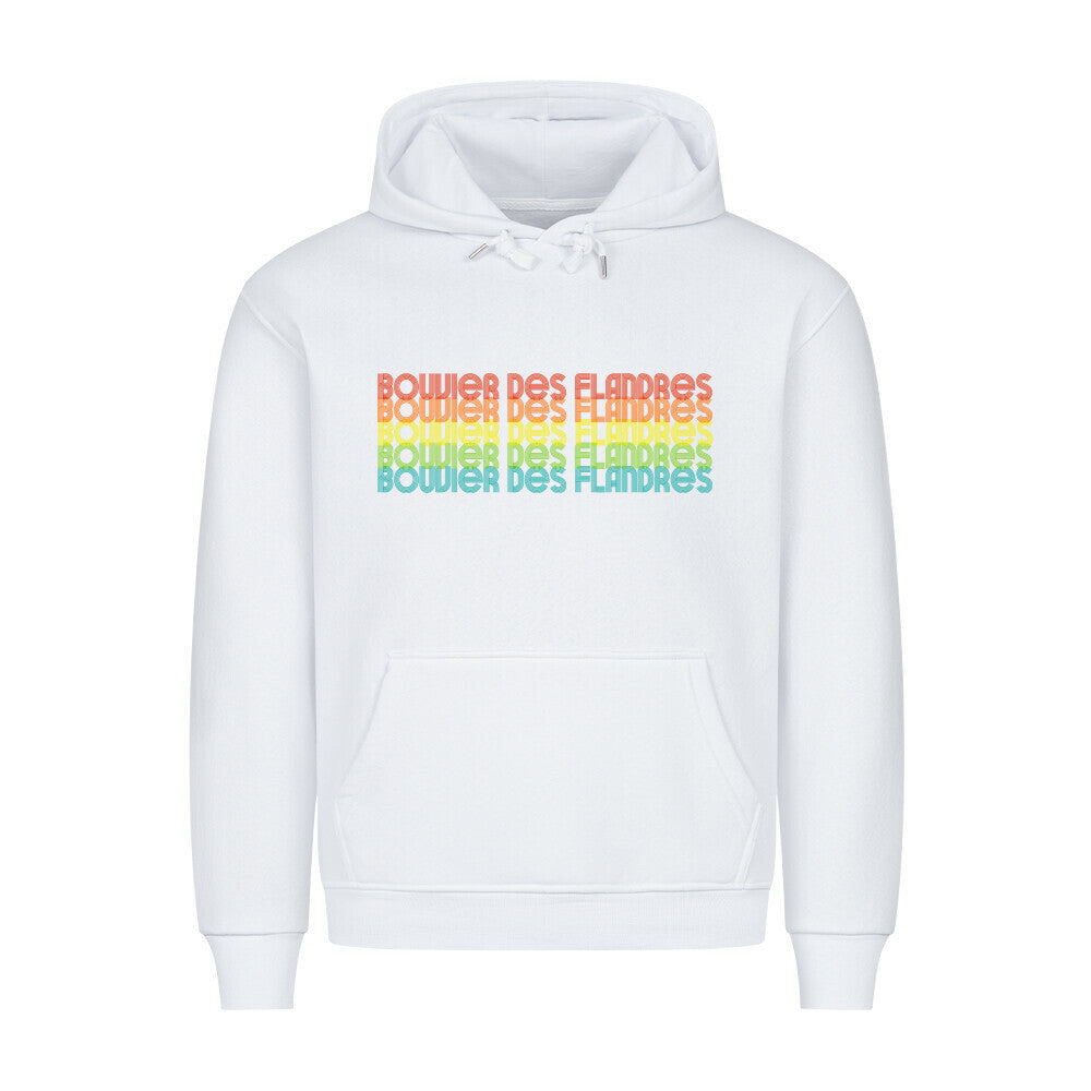 Premium Hoodie "Bouvier - RETRO" Weiß – hunde-shirt.de