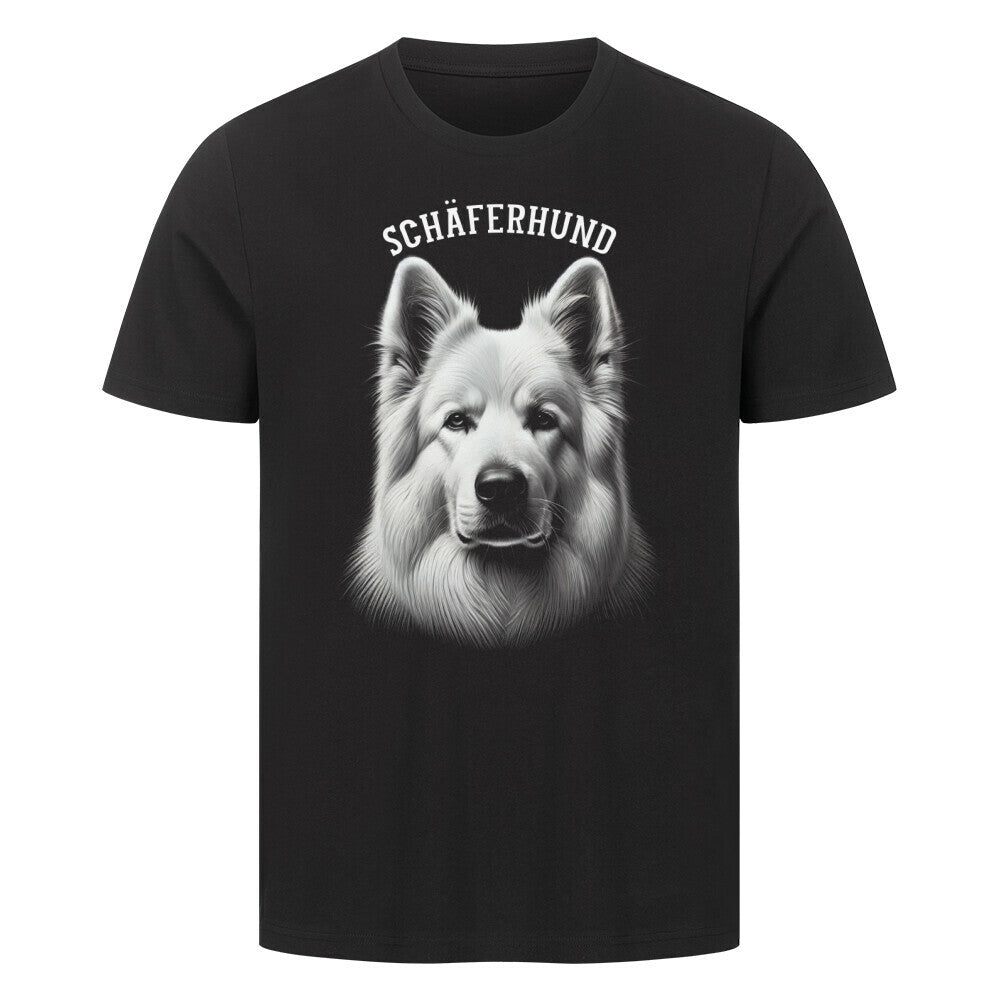 Premium T-Shirt "Weißer Schäferhund - Pure" Schwarz – hunde-shirt.de