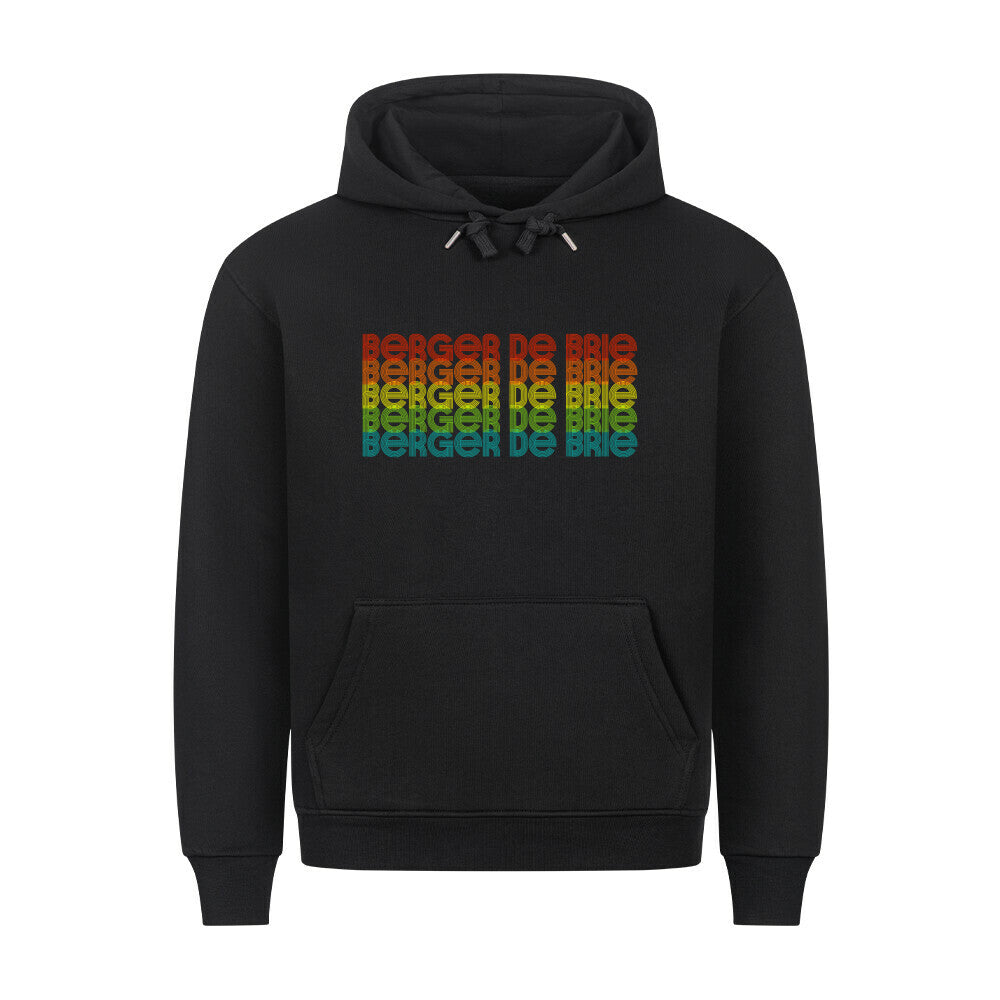 Premium Hoodie "Briard - RETRO" Schwarz – hunde-shirt.de