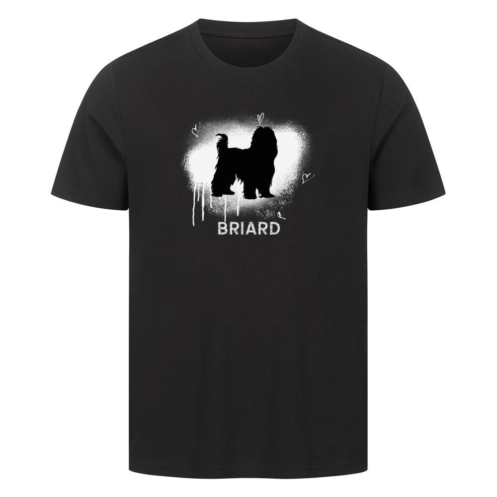 Premium T-Shirt "Briard - Brush" Schwarz – hunde-shirt.de