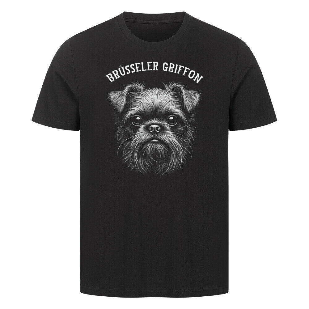 Premium T-Shirt "Brüsseler Griffon - Pure" Schwarz – hunde-shirt.de