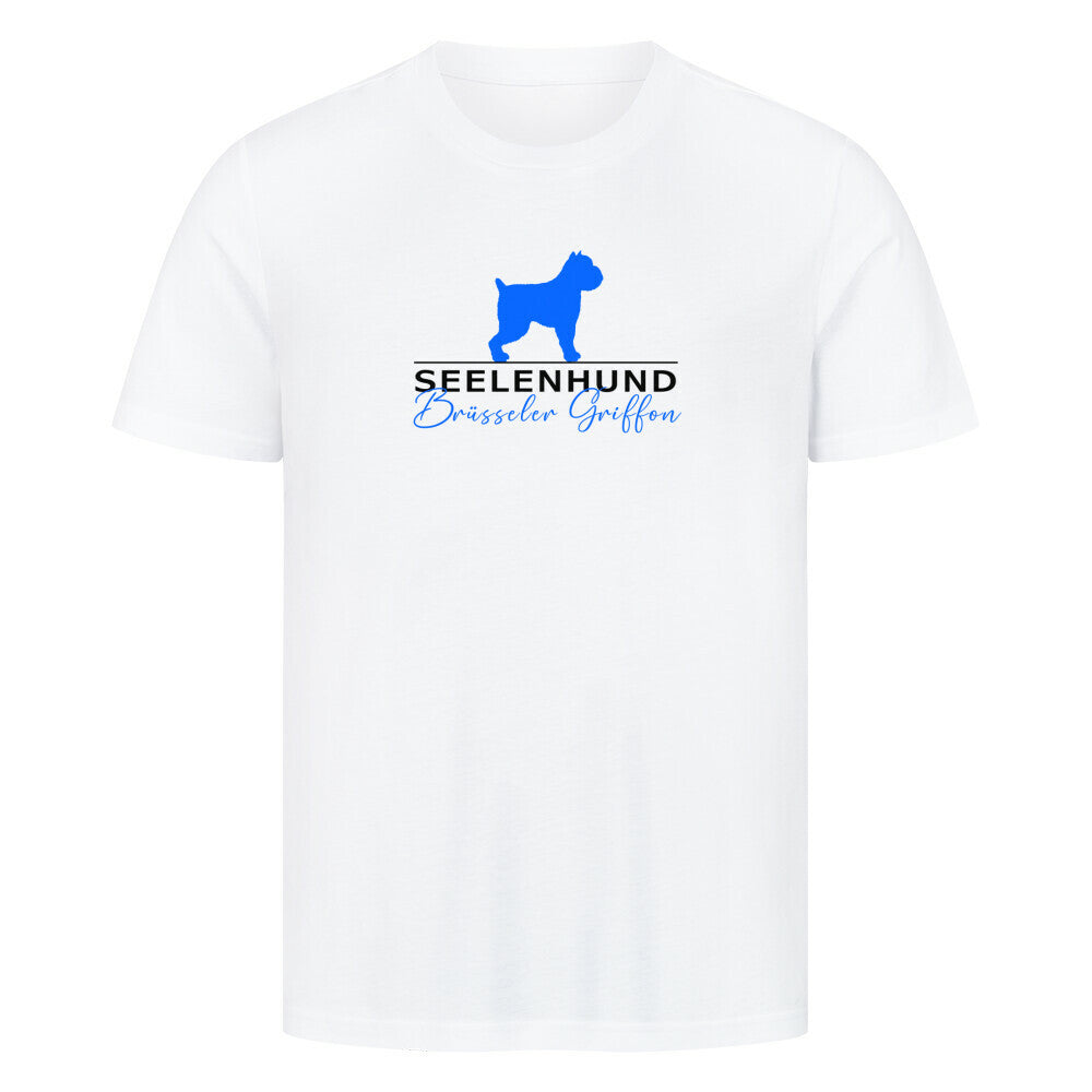 Premium T-Shirt "Brüsseler Griffon - Seelenhund" Weiß – hunde-shirt.de