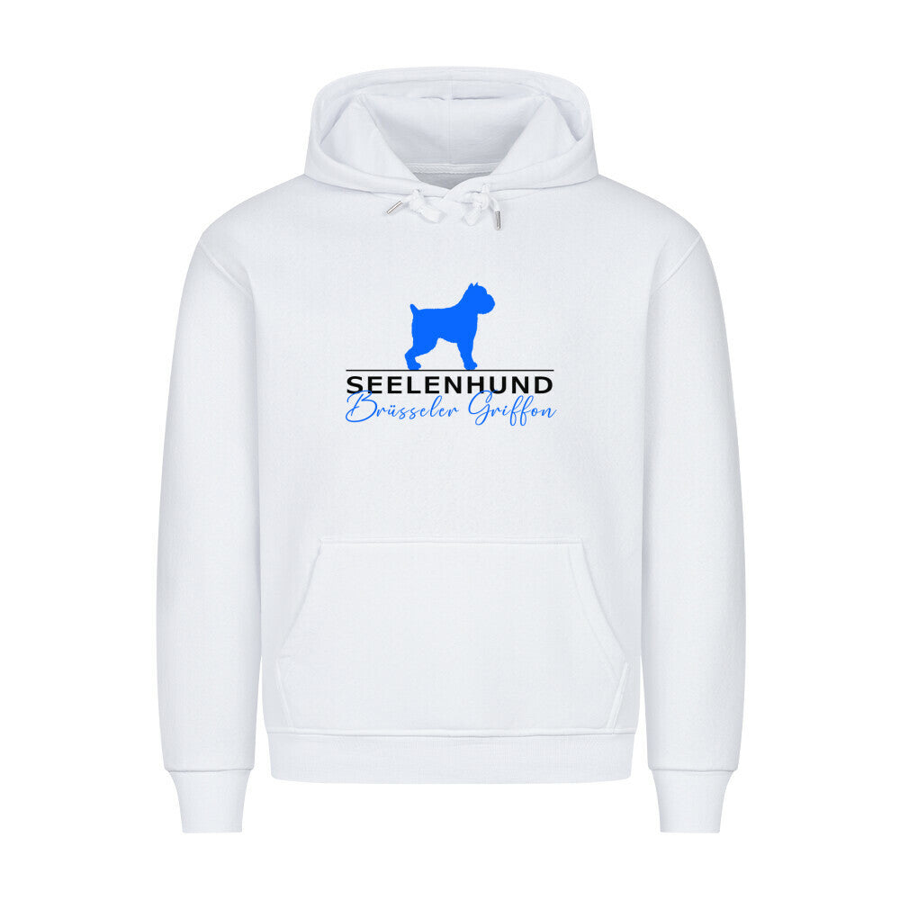 Premium Hoodie "Brüsseler Griffon - Seelenhund" Weiß – hunde-shirt.de
