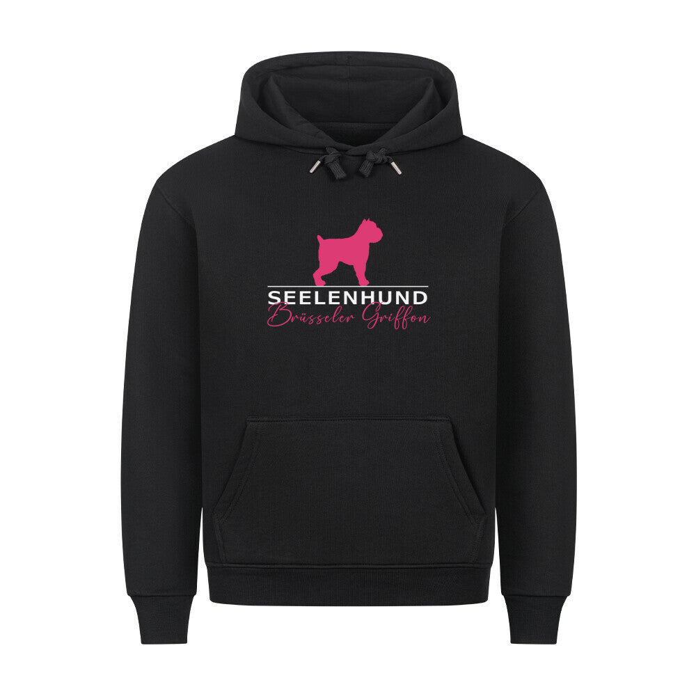 Premium Hoodie "Brüsseler Griffon - Seelenhund" Schwarz – hunde-shirt.de