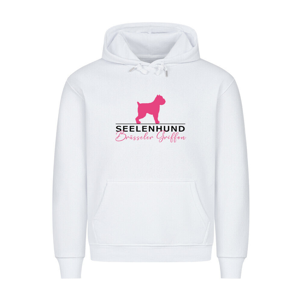 Premium Hoodie "Brüsseler Griffon - Seelenhund" Weiß – hunde-shirt.de