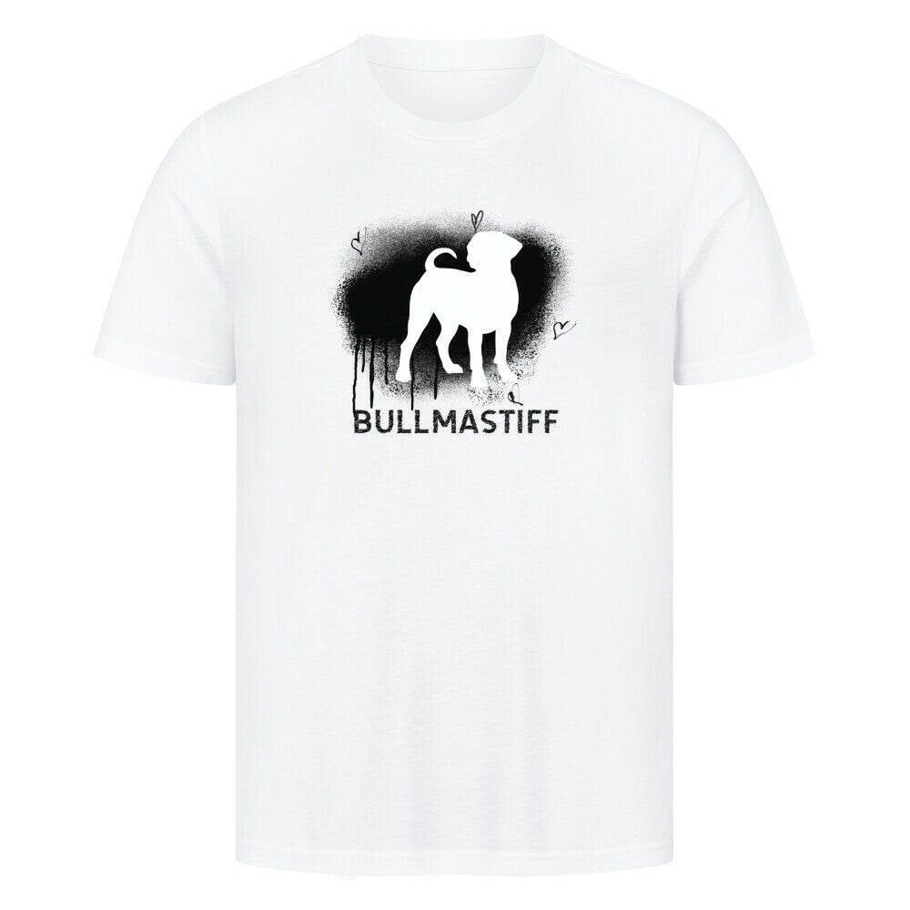 Premium T-Shirt "Bullmastiff - Brush" Weiß – hunde-shirt.de