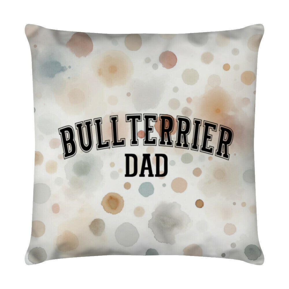 Kissen "Bullterrier - DAD" Weiß – hunde-shirt.de