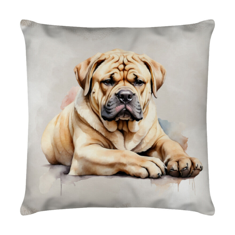 Kissen "Ca de Bou - Relax" Weiß – hunde-shirt.de