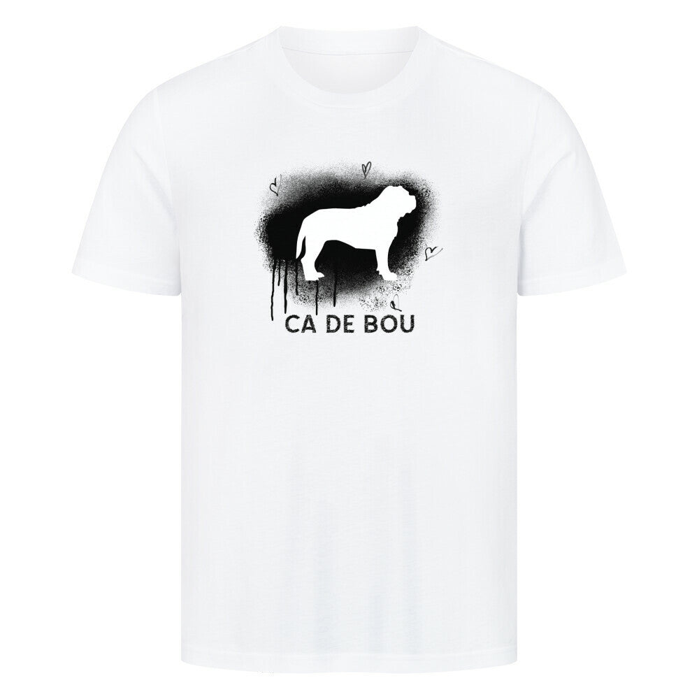 Premium T-Shirt "Ca de Bou - Brush" Weiß – hunde-shirt.de